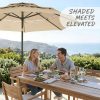 product-fancy-88e31274-21ad-4a73-9786-c5ec6649532f 10Ft 3 Tiers Market Umbrella Patio Umbrella Outdoor Table Umbrella With Ventilation, Outdoor Umbrella For Patio, Pool Umbrella, Polyester Canopy, Suitable For Patio, Pool, Garden, Backyard, Deck, Base Not Include, Father'S Day Gift