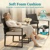 Bezseller 3pcs Outdoor Furniture Set, Rattan Bistro Set with Coffee Table, Sturdy Steel Frame with Cushions for Garden, Balcony, Poolside, And Backyard