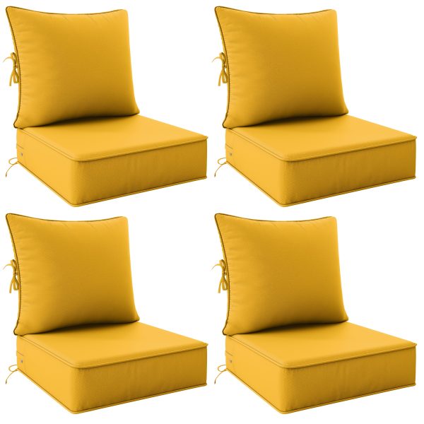 product-fancy-89218e0d-0b77-49a3-a780-fdf11ed8ba82 Outdoor Cushion Set of 1pc/2pcs/4pcs/6pcs - Thick 35D High-Density Foam Cushions Measuring 24*24*6.5 Inches, Featuring Quick Rebound, High Durability, And Easy Cleaning, Suitable for Outdoor Furniture Like Sofas And Patio Chairs