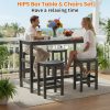 product-fancy-894327ed-1d24-47e0-8437-dc10b51bb36f 5pcs Outdoor Bar Table And 4-Chair Set, 55-Inch Rectangular High-Leg Bar Table with Stools, All-Weather Waterproof Patio Furniture, Easy to Assemble, Ideal for Patios, Balconies, Backyards, Porches, And Small Spaces