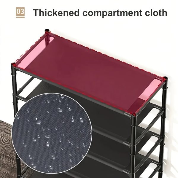 product-fancy-896114a2-8e50-4545-973b-0ae3886edb28 5-Tier & 3-Tier Multifunctional Storage Rack, Entryway Organizer for Shoes & Hats, Ideal for Home, Living Room, Dorm, with 10 White Shoe Storage Bags Included