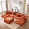 product-fancy-8963fcdc-bee3-495e-ad19-738ecf4e7a59 KERDOM Chenille Oversized Sleeper Sofa Couch, 170 Inches Extra Long Convertible 3-4 Person Pull-Out Sofa Bed, Sectional Convertible Corner Sofa, Combination Spliced Block Sofa Side Table