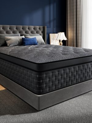12/14 Inch Mattress (Full, Queen, King) - Premium High-Quality Firm Mattress for Deep Sleep with Extra Lumbar Support. Memory Foam Hybrid with Luxury Euro Top, Individually Wrapped Pocket Springs And Motion Isolation.