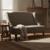 product-fancy-89e73ab4-8005-4e2d-ba32-12b66cab70ac 50-Inch Two-Seater Sofa, Comfortable Velvet Fabric, Mid-Century Modern Style, Minimalist Design, Extended Backrest, Compact Two-Seater Suitable for Bedrooms, Apartments And Home Offices