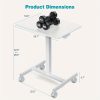 product-fancy-8a036d94-87f8-4929-b4f7-30069ece1118 Small Mobile Stading Desk - Sit Stand Desk, Portable Rolling Laptop Desk With Lockable Wheels, Overbed Table With Wheels Adjustable Height, Computer Workstations