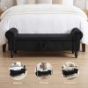 product-fancy-8a47805f-c4f9-4832-8a04-52fb6381710e ATOMHAUS Upholstered Storage Bench for Bedroom End Of Bed Rolled Armed Corduroy Linen Fabric Ottoman Couch Long Bench Window Sitting Fireplace Toy Storage Bench Living Room Furniture