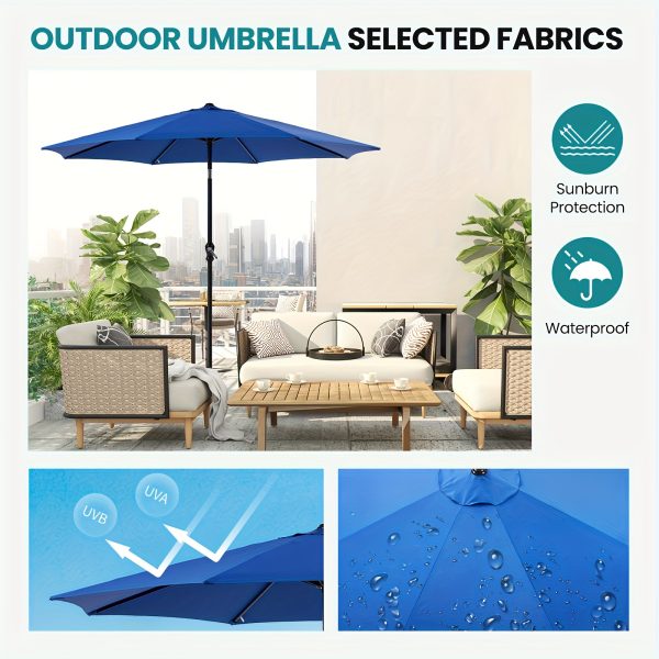 product-fancy-8a656140-bc7c-4039-8e1a-a2ddd823b8da 9ft Patio Umbrella, Outdoor Pool Umbrella, 9ft Camping Umbrella, Waterproof Table Umbrella