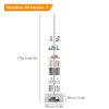 product-fancy-8a903222-98e4-4778-a47b-267bc0c358ca Spine Bookshelf | 9-layer Stylish Metal Bookshelf | Vertical Standing Book Tower | Study Bookshelf | Decorative Storage Rack for Decoration, Books, Storage, Bookcase, Small Plants