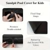 [Heavy-Duty Sandbox Cover] OKEECA Heavy-Duty 420D Oxford Cloth Sandbox Cover with Roof And Foldable Bench | 48 Inches Wide X 48 Inches Deep X 48 Inches High, Black (Excluding Sandbox)