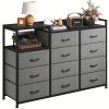product-fancy-8b40ae60-1527-4154-bc9c-9ee0c7c71a1c Dresser, Dresser for Bedroom with 11 Drawers, Long Dresser TV Stand with Shelves, Wide Dressers & Chests of Drawers, Large Dresser for Bedroom Dresser with Sturdy Metal Frame & Wood Top, Grey
