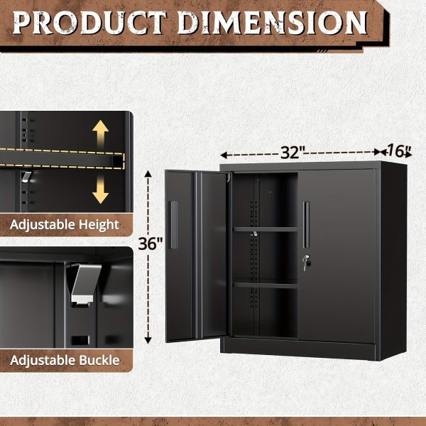 product-fancy-8b4791fe-7635-4494-a2e7-4f1670c112e3 Lockable Metal Filing Cabinet, Metal Filing Cabinet, Used For Storing Documents And Office Supplies, Equipped With A Door And Shelves, Is A Modern Style Filing Cabinet, Convenient To Use And With A Small Footprint.