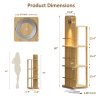 product-fancy-8bb48a2b-9e96-4b7b-825b-6ce4ff3b4a85 4-Tier Rotating Bookshelf Tower with 360° Spinning Shelves - Natural Oak Wood Freestanding Bookcase Suitable for Small Spaces, Space-Saving Rolling Shelf for Home Office, Living Room, Assembly, Modern Square Bookcase for Books & Decor