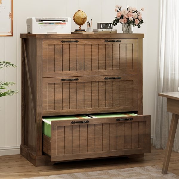 product-fancy-8bf7c7ba-c085-4aef-9044-c5028d1431e7 3 Drawer File Cabinet for Letter/Legal/A4 Size, Farmhouse Filing Cabinet, Lateral File Cabinet with Printer Stand for Home Office