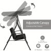 product-fancy-8c08d52b-d686-4b61-af03-9482718af6db YODOLLA Outdoor Swing Chairs, 2-Person Glider Bench with Detachable Cushion And Adjustable Canopy, Ideal for Garden, Poolside, And Backyard
