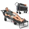 [Heavy Duty Folding Wagon] LEVELEVE Heavy Duty Folding Wagon-2-in-1 Collapsible Cart 400lb, 650lb Capacity All-Terrain Wheels W/Brakes And ASide Pockets