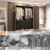 Wardrobe with 3 Drawers, 24 Inch Closet Organizer, Wooden Closet, Walk-in Closet