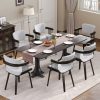 product-fancy-8c98c601-18a0-4f58-8bb2-ad60563ec728 Two Ergonomic Wooden Dining Chairs, Curved Bentwood Backrest And Seat, High-Density Foam Cushion, Modern Semi-Armrest Kitchen Chair