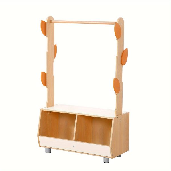 Costume Storage Solution, Tree-Shaped Dress-Up Rack for Children, Costume Organizer with Storage Cabinet, Ideal for Rooms, Living Areas, Playrooms, And Daycare Facilities