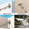 44pcs Sun Shade Sail Hardware, 304 Stainless Steel Material, Heavy Duty Sun Shade Sail Stainless Steel Hardware Kit, Suitable for Courtyard Garden Awning Hanging Installation