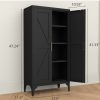 product-fancy-8d5c7f0d-3442-414c-8929-1d03e775d7ac Metal Storage Cabinet, Metal Kitchen Pantry Cabinet, Food Pantry Storage Cabinets With Doors And Shelves, Large Steel Storage Cabient For Dinning Room, Laundry Room, White/Black