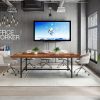 product-fancy-8d60a1f4-a8e3-4200-b9b8-d0fca6f79a20 6FT Conference Table, 70.8" W X 35.4" D Rustic Rectangle Meeting Table, Modern Seminar Desk For Office Meeting, Conference Room