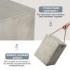 product-fancy-8dab77bf-10fa-4b33-9e64-2abb1e445b20 Concrete Outdoor End Table, 17'' Hemp Rope Side Table, Light Gray, Farmhouse Style, Modern Art Patio Side Table, Concrete Garden Stool