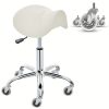 product-fancy-8e10d7af-81a0-4d09-b21c-354f363366e1 Swivel Adjustable PU Leather Chair - Ergonomic Saddle Stool with Wheels | for Drafting, Office, Clinic, Beauty & Tattoo - Metal Frame, Polished Finish, Memory Foam