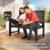 product-fancy-8e14e431-4021-4d40-a69b-8961bbc089d9 HDPE All Weather Outdoor Patio Bench Furniture With Cup Holders, 2-3 Persons Garden Bench With 700 Lbs Weight Capacity, Patio Benches For Outdoors, Garden, Porch, Backyard And Park