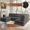 product-fancy-8e5e7538-5a60-47ad-8597-c83e1713841e Cloud-Like Chenille Sofa, 300Cm/118.1" Long, 174Cm/68.5" Wide, 84Cm/33" High, 1400Lbs Load Capacity, Ultra Soft & Durable, Pet Friendly, Easy Clean, with Side Storage Pocket & Easy Pull Handle Luxury Lounge Couch for Living Room