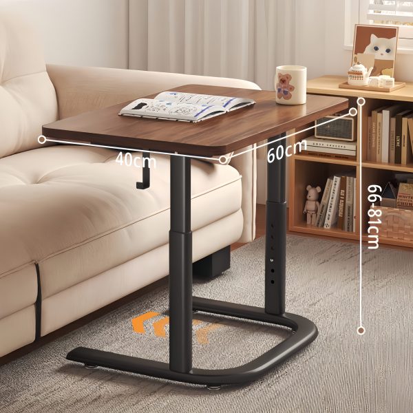 Multifunctional Height-Adjustable Table with /Metal Frame & MDF Top - Modern Entryway Desk Suitable for Shoe Bench, Sofa Side Table, Snack Storage, Compact Home Office Desk, Space-Saving Furniture for Small Spaces, Assembly Required