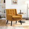 product-fancy-8f9c050a-6cc9-4cd6-a238-f856d4d5e794 Mid-Century Modern Tufted Accent Chair, Ergonomic Wingback Armchair with Detachable Armrests, Linen & Suede Fabric Lounge Chair for Living Room Bedroom Office