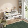 product-fancy-8fb9a292-9e05-446b-bb49-29caa2a66383 47 Inch Computer Desk With Storage Shelf & Drawers | Modern Office Writing Desk Study Table With Monitor Stand Riser, White, Byblight, Christmas Renewal