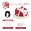 product-fancy-9041f10f-31ad-4e60-95bd-c040602bf57b Enormous 6' Memory Foam Furniture Bean Bag (3 Gifts: U-Shaped Pillow, Blanket Pillow, 6-Foot Rug) - Big Sofa with Soft Microfiber Cover