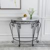 product-fancy-9051f3e1-3d9c-42c4-aa2c-f6031a02d648 Entrance Table European Style Entrance Nordic Console Table Living Room Corridor Against The Wall Console Cabinet Modern Minimalist Wrought Iron Semicircular Table