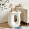 product-fancy-90866625-69a6-4a89-8568-086f041ecaca AESOME Modern Decorative Garden Stool Concrete Side Table Heavy Duty Patio Sturdy Faux Terrazzo Garden Stool Side Table Plant Table For Indoor Covered Outdoor, 17.7" H