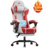 product-fancy-909ee802-be09-4cd9-b6cc-9b4840cae3c9 Gaming Chair with Massage Lumbar Support Ergonomic Computer Chair for Adults with Footrest and Lumbar Support with 360° Swivel Seat PU Leather Office Chair, Crafted From Durable Faux Leather, Best Gift for Father and Boyfriend