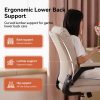 product-fancy-90ab7b58-2b66-405e-8e11-272569fe3869 Ergonomic Office Chair with Padded Flip-up Arms, Mid Back Executive Comfy Desk Chairs, Faux Leather Computer Rolling Chair with Wheels for Home, Adjustable Height, 360 Swivel, 300lbs, Beige, Black