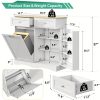 Wood Kitchen Pantry Island with Tilt-Out Trash Cabinet & Laundry Hamper - Adjustable Shelf Suitable for for, Suitable for Small Spaces, Hidden with Drawers, Tilt-Out Basket System, Space-Saving