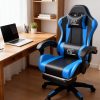 product-fancy-90d8155a-3d83-4a1a-b4d1-0fd2622855af 1pc E-sports Chair, Suitable for Adults And Teenagers, Featuring A Lumbar Support, And Fixed Armrests. with Foot Supports, An Ergonomic Seat, Home Office Settings, Modern Gaming Chairs, High-quality Padding, Suitable for Home And Office Use