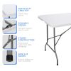 product-fancy-90fc87e5-4135-4f72-b02a-04dffc347b98 6FT Folding Table, 6 Foot Folding Table Heavy Duty, Portable Plastic Folding Table with Handle, Fold in Half Table for Indoor Outdoor Use, Fold Up Table for Camping Dining Party Picnic Events