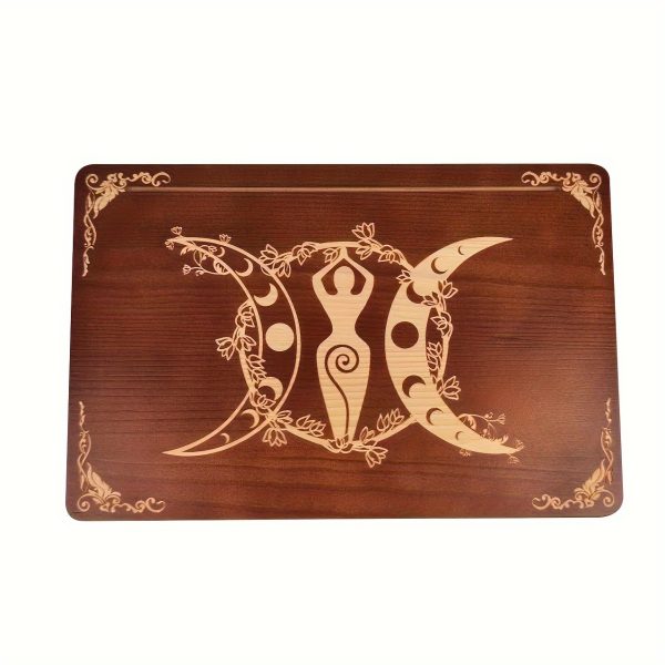 product-fancy-91026cea-6477-44a1-984c-dadb19eea51b Wooden Altar Table with Card Holder, Meditation Table, Altar Table, Wooden Witch Altar, Wiccan Alter Table, Shrine