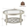 product-fancy-913254db-cc9f-4810-a908-c9580e46e719 COSIEST Modern Coffee Table - Home Decor End Table - with Tempered Glass Top, Light Side Table End Table, Living Room, Sofa, Furniture
