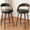 product-fancy-91ccaf15-2b69-45a7-9600-6d3a31bb4f57 3/4pcs Bar Stool Set: Luxurious Faux Leather, Swivel And Armless Kitchen Counter Stools with Thickened Cushion And Back Support, Designed for Kitchen Islands And Bar Counters