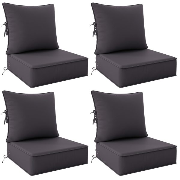 product-fancy-9203724e-0e62-4851-a821-3627577c0717 Outdoor Cushion Set of 1pc/2pcs/4pcs/6pcs - Thick 35D High-Density Foam Cushions Measuring 24*24*6.5 Inches, Featuring Quick Rebound, High Durability, And Easy Cleaning, Suitable for Outdoor Furniture Like Sofas And Patio Chairs