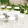product-fancy-9284c0a9-617c-4f85-9205-48507f15b1a7 10/24/50 Pack White Folding Chairs – 350 Lbs Weight Capacity Reinforced Plastic Chairs, Steel Reinforced Frame, Commercial Grade Stackable Chairs, Suitable for Indoor And Outdoor, Weddings, Offices, Banquets, Restaurants, Parties