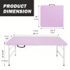 [Portable Picnic Table] Folding Table Purple Yellow Bule Portable Plastic Picnic Dining Table Fold-in-Half for Camp Party Kitchen Indoor Outdoor 4ft