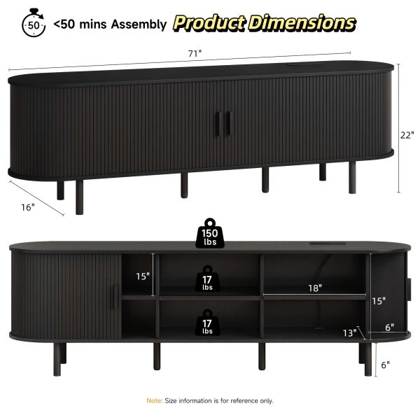 product-fancy-9359bb9e-e118-4858-a7b4-335400ce1b78 PAZCASA Wide Large TV Stand, Available in 86-inch/70.8-inch/55-inch Sizes, with Power Outlets, Suitable for 90-inch TVs. Sturdy and Durable Entertainment Center Featuring Adjustable Shelves, Sliding Doors, and Ample Storage Space. Modern Media