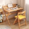 product-fancy-93c4eb3c-dd24-4e1d-9b06-dfb8bec84e40 Foldable Solid Wood Computer Desk Suitable for Home, Small Space Desk with Bedside Writing Table, Foldable Study Desk for Dorm, Apartment, Bedside Writing Table, Wood, Compact Foldable Furniture for & Students