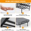 Folding Bed with Mattress, Twin Foldable Guest Bed for Adults, Roll Away Bed, Portable Bed with Memory Foam Mattress & Sturdy Metal Frame for Bedroom, Office, Apartments, Space-Saving Design for Easy Storage, 77" X 38"