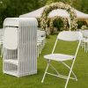 product-fancy-94ad8212-66ab-4c8f-b959-d35091bcf089 10/24/50 Pack White Folding Chairs – 350 Lbs Weight Capacity Reinforced Plastic Chairs, Steel Reinforced Frame, Commercial Grade Stackable Chairs, Suitable for Indoor And Outdoor, Weddings, Offices, Banquets, Restaurants, Parties